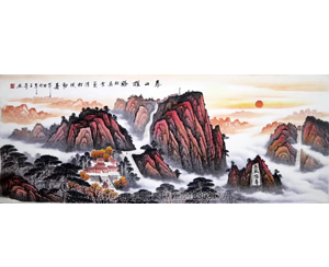国画山水画《泰山揽胜》