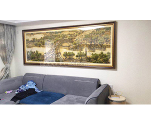 清明上河图十字绣裱框