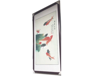 国画 工笔画 九鱼图