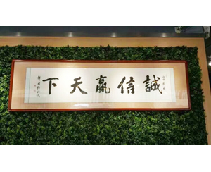 书法装裱 诚信赢天下 4尺对开 字画装裱208