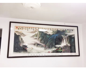 国画装裱 泼墨山水画 小6尺 字画装裱211