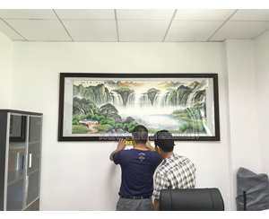 小6尺山水画装裱、挂画安装226