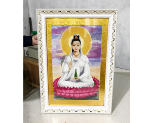 观音菩萨十字绣装裱243