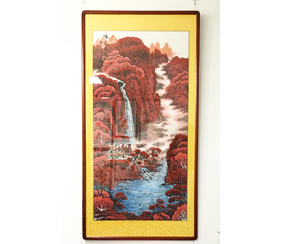 四尺整竖幅山水画《鸿运当头》 