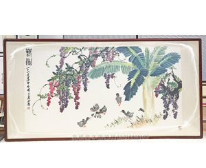 中国画研究会理事、副会长 名家娄师白 小鸭子国画装裱