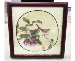 工笔花鸟 国画装裱画框