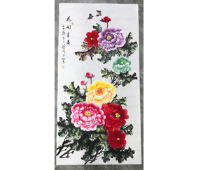 四尺整国画牡丹花《花开富贵》 