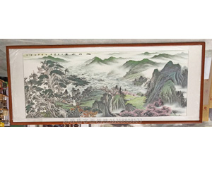 2.8米长山水国画装裱画框