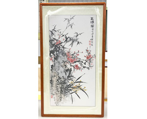 广州国画装裱-写意花鸟画