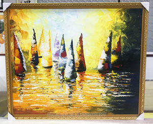 广州白云区 帆船 油画装裱画框