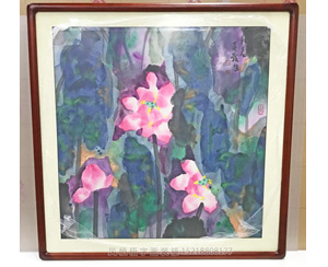 荷花国画装裱画框