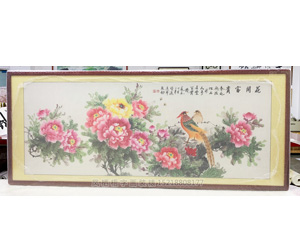 牡丹花国画装裱画框