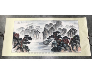 源远流长山水画装裱卷轴