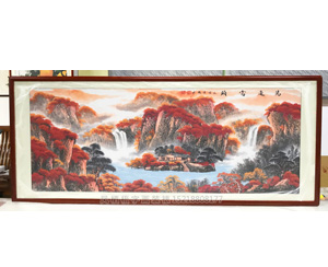 鸿运当头山水画装裱画框