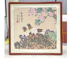 家居国画花鸟装裱画框《和和美美》