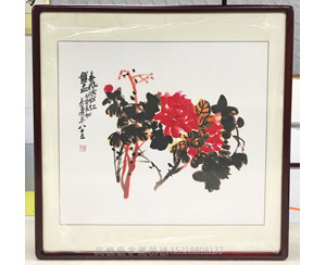 国画花鸟装裱画框