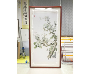 国画装裱画框《玉兰迎春》