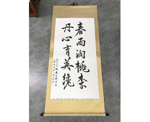春雨润桃李丹心育英才 书法字画装裱卷轴 送老师礼物