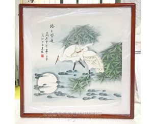 凌雪工笔国画装裱画框 《路路皆通》