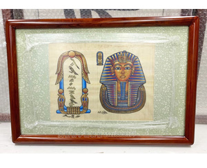 埃及树皮画 装裱画框 