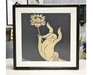 唐卡莲花指装裱画框 