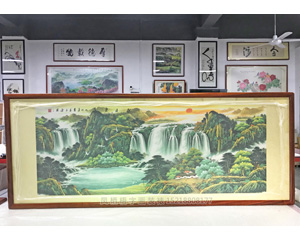 子奇小六尺山水画《旭日东升》（已结缘）