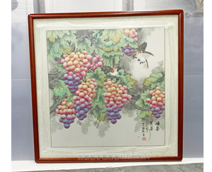工笔葡萄画装裱画框
