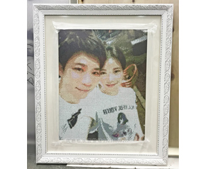 合照珠绣装裱画框