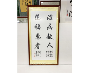 治病救人造福惠者 书画装裱画框 