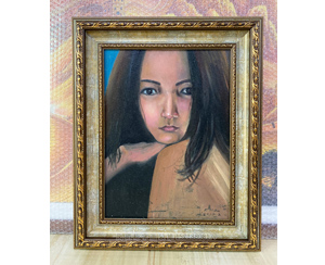 人像油画裱框