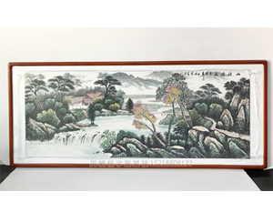 小六尺 山水装饰挂画 《山村清流》