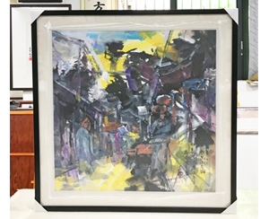 油画装黑色画框 简约画框