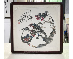 写意国画花鸟装裱镜框