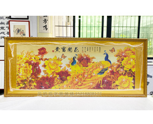 十字绣装裱画框《花开富贵》
