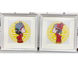 广州珠绣裱画框 