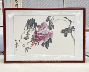 四尺三开 写意花鸟 书画裱框