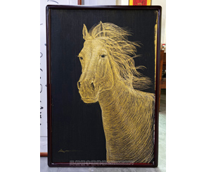 油画装裱 马 装裱画框