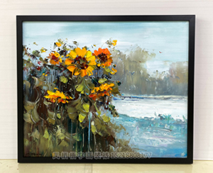 油画装裱画框 黑色画框