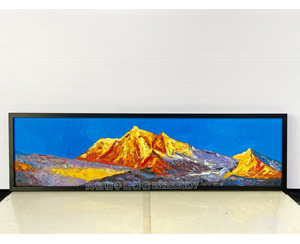 油画裱画框《日出金山》