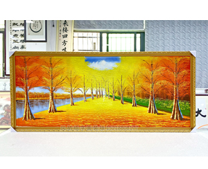 油画装裱 金色画框