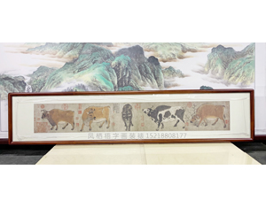 五牛图 版画 书画装裱