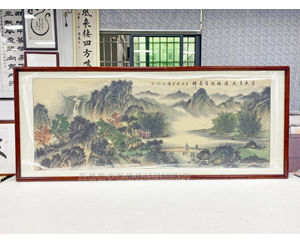 小六尺山水画 书画装裱