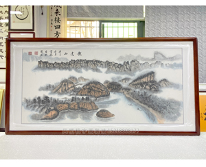 四尺整张《龙虎山》山水画装裱