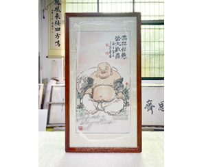 四尺四开 国画装裱《吉祥如意 皆大欢喜》